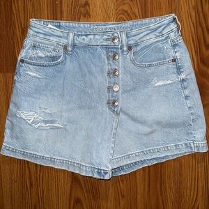 American Eagle Light Blue Denim Skirt/Shorts